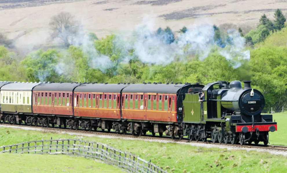 North Yorkshire steam railway train